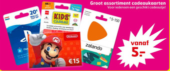 Trekpleister Groot assortiment cadeaukaarten aanbieding