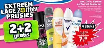 Trekpleister Axe, Dove, Rexona en Zwitsal deodorant aanbieding