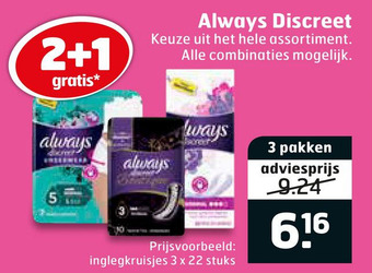 Trekpleister Always Discreet aanbieding