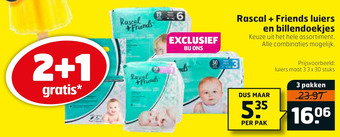 Trekpleister Rascal + Friends luiers en billendoekjes aanbieding