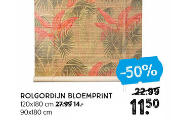 Xenos Rolgordijn bloemprint aanbieding