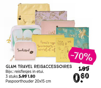 Xenos Glam travel reisaccessoires aanbieding