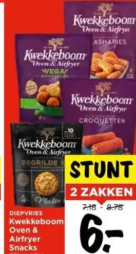 Vomar Voordeelmarkt Diepvries kwekkeboom oven & airfryer snacks alle soorten aanbieding