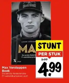 Vomar Voordeelmarkt Max verstappen boek de eerste nederlandse f1-wereldkampioen ooit! aanbieding