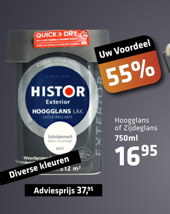 De voordeelmarkt Histor Hoogglans of Zijdeglans 750ml aanbieding