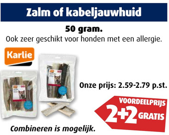 Huisdier Voordeelshop Zalm of kabeljauwhuid aanbieding