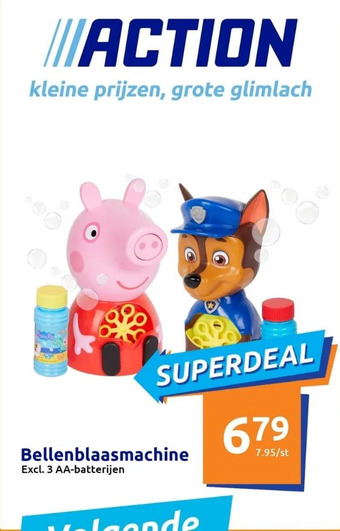 Action Bellenblaasmachine aanbieding