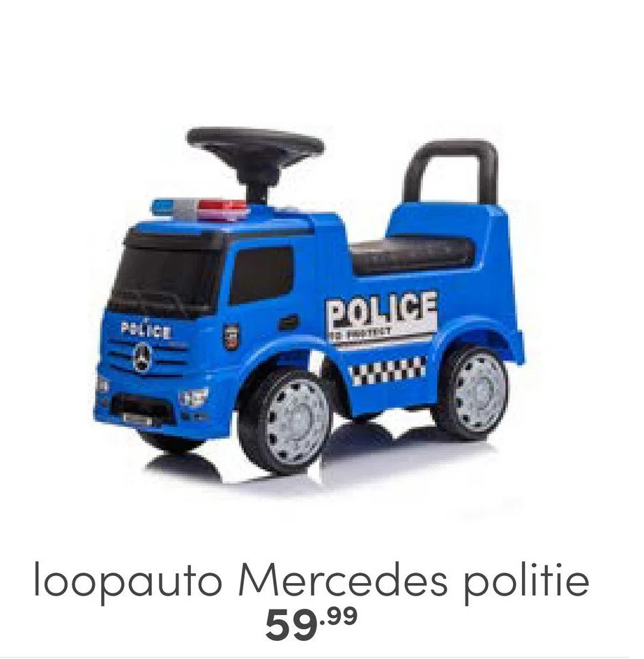 Loopauto mercedes politie aanbieding bij Baby & Tiener