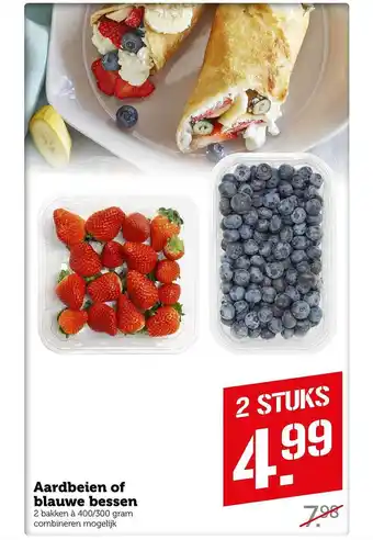 Coop Aardbeien of blauwe bessen aanbieding