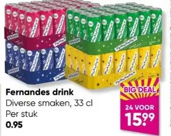 Big Bazar Fernandes drink diverse smaken, 33 cl aanbieding