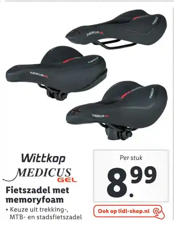 Lidl Fietszadel met memoryfoam aanbieding