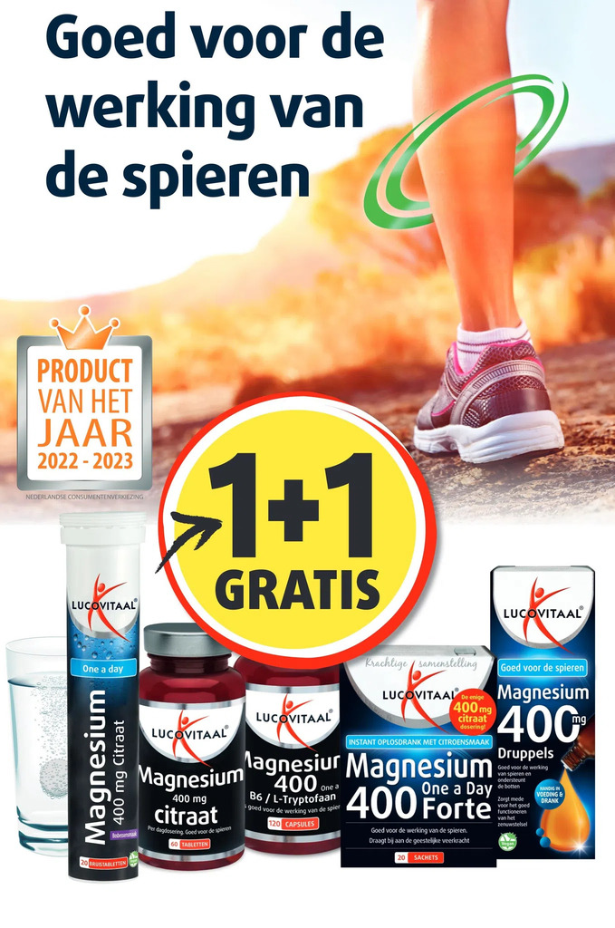Goed voor de werking van de spieren aanbieding bij Lucovitaal