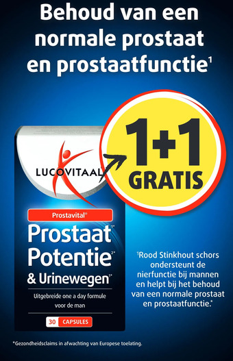 Lucovitaal Behoud van een normale prostaat en prostaatfunctie¹ aanbieding
