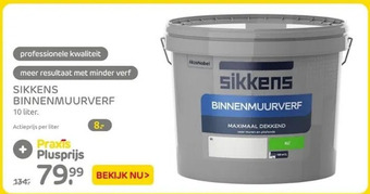 Praxis Sikkens binnenmuurverf aanbieding