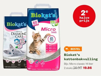 Welkoop Biokat's kattenbakvulling aanbieding