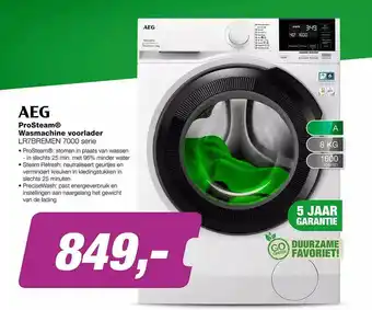 EP Aeg prosteam® wasmachine voorlader lr7bremen 7000 serie aanbieding