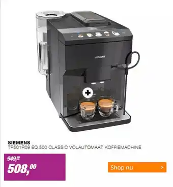 EP Siemens tp501r09 eq.500 classic volautomaat koffiemachine aanbieding