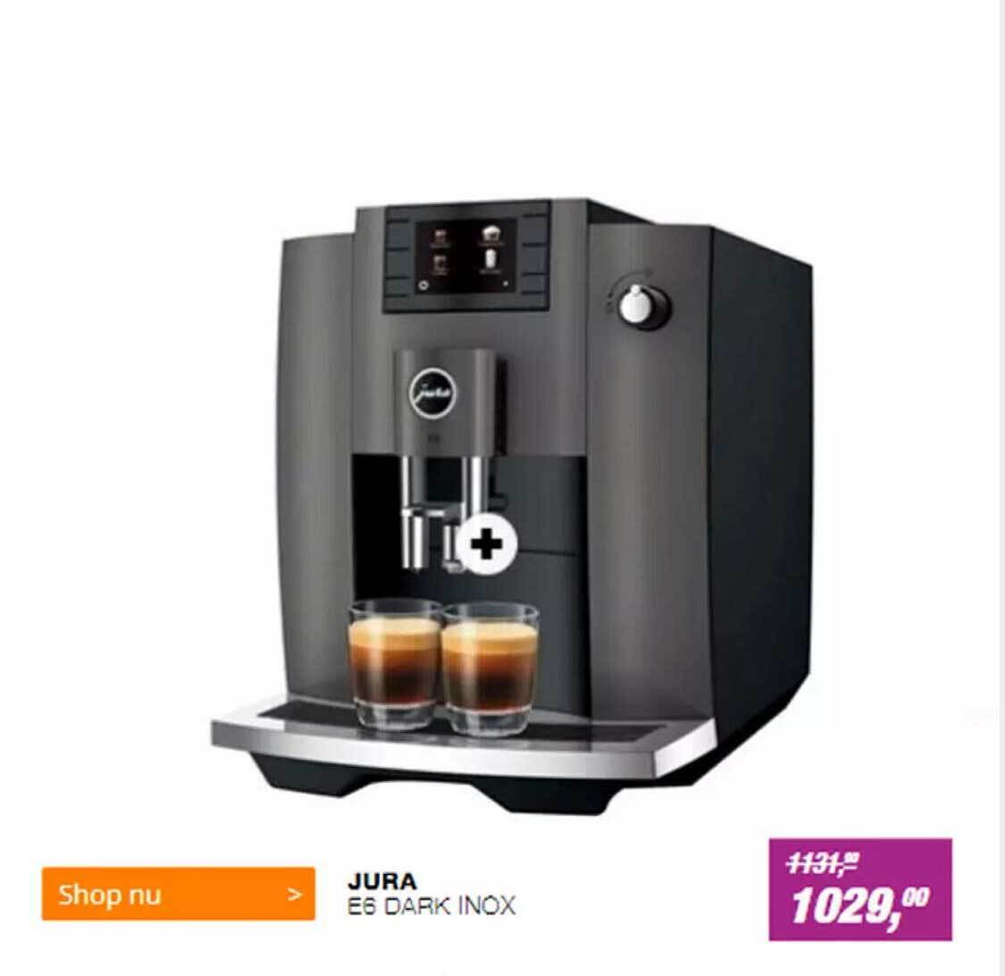 Jura e6 dark inox aanbieding bij EP