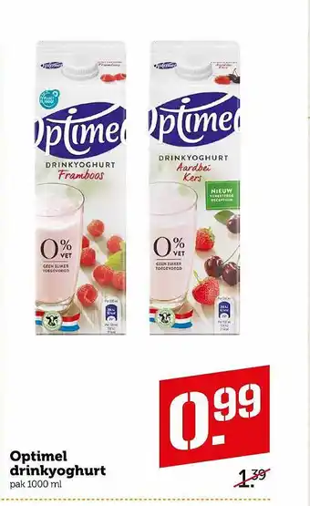 Coop Optimel drinkyoghurt 1000 ml aanbieding