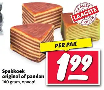 Nettorama Spekkoek original of pandan aanbieding