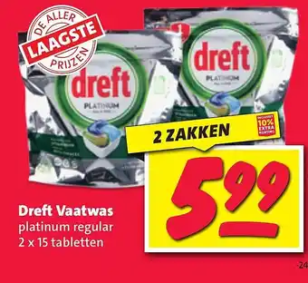 Nettorama Dreft vaatwas platinum regular aanbieding