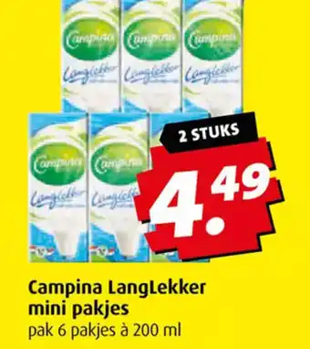 Boni Campina LangLekker mini pakjes 2 stuks aanbieding