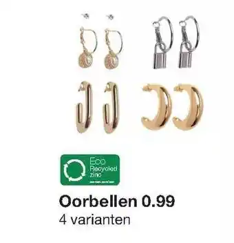 Zeeman Oorbellen aanbieding