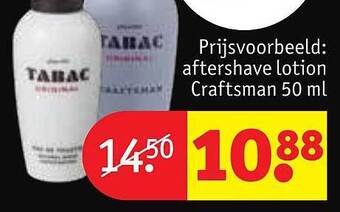 Kruidvat Tabac aftershave lotion craftsman 50 ml aanbieding