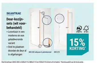 Pontmeyer Skantrae deur-kozijnsets (wit voorbehandeld) aanbieding