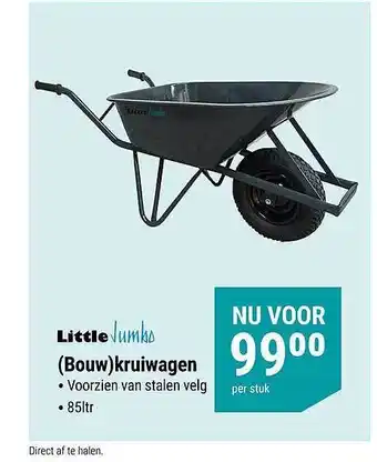 Pontmeyer Little jumbo (bouw)kruiwagen aanbieding