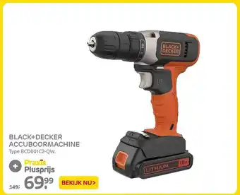 Praxis Black+decker accuboormachine aanbieding