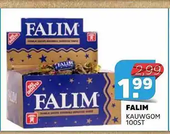 Sahan Supermarkten Falim kauwgom 100st aanbieding