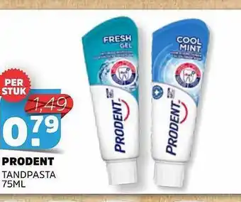 Sahan Supermarkten Prodent tandpasta 75ml aanbieding