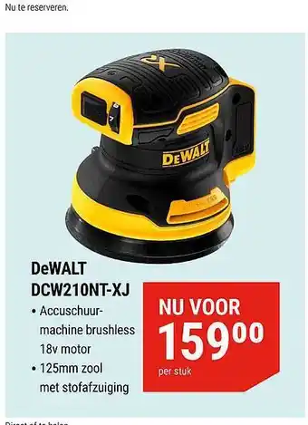 Pontmeyer Dewalt dcw210nt-xj accuschuurmachine brushless aanbieding