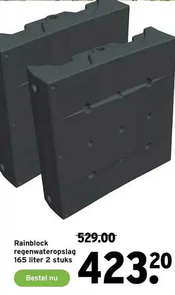 GAMMA Rainblock regenwateropslag 165 liter 2 stuks aanbieding
