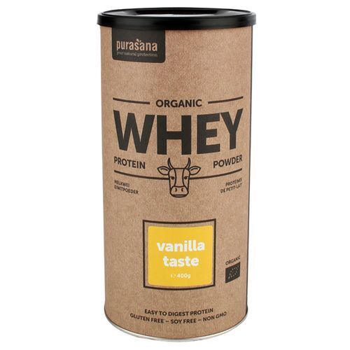 Purasana whey protein vanille bio (400gr) aanbieding bij Holland & Barrett