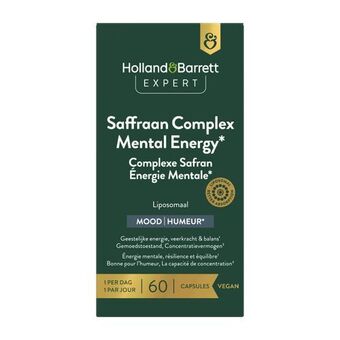 Holland & Barrett Holland & barrett expert saffraan complex mental energy liposomaal - 60 capsules aanbieding