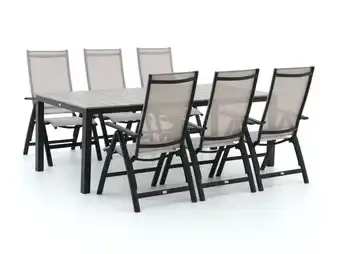 Kees Smit Bellagio avenza/fidenza 220cm dining tuinset 7-delig verstelbaar - laagste prijsgarantie! aanbieding