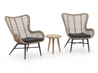 Kees Smit Intenso rovello/rough-k 40cm lounge balkonset 3-delig - laagste prijsgarantie! aanbieding