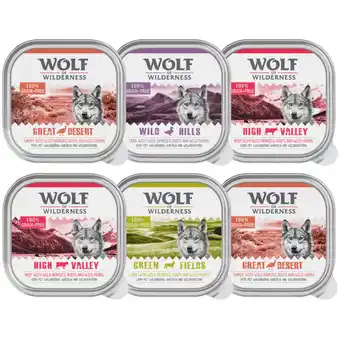 Zooplus 6x300g adult rund, kalkoen, lam, eend - wolf of wilderness graanvrij natvoer honden aanbieding