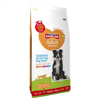 Zooplus 12+3kg gratis! adult medium daily balance smølke hondenvoer aanbieding