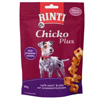 Zooplus 6x80g rinti chicko plus kaas & ham blokjes hond aanbieding