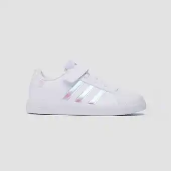 Perry Sport Adidas grand court lifestyle elastic lace sneakers wit kinderen aanbieding