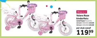Intertoys Volare Roze Kinderfiets aanbieding