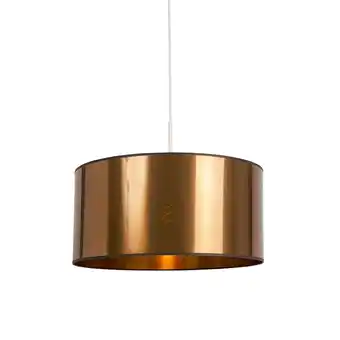 Lampenlicht.nl Design hanglamp wit met koper kap 50 cm - combi 1 aanbieding