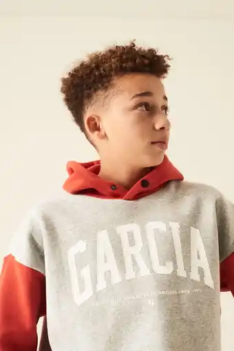 Jeans Centre Garcia hoodie grijs aanbieding