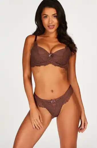 Hunkemoller Hunkemöller string daisy bruin aanbieding