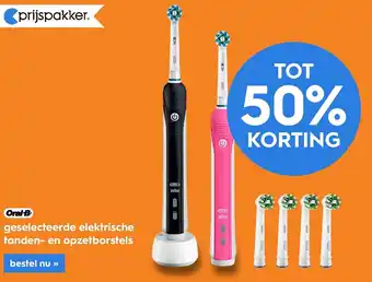 Blokker Oral-B Elektrische tandenborstel en opzetborstels - 50% korting aanbieding