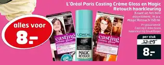 Trekpleister L'Oreal Paris Casting Creme Gloss en Magic Retouch haarkleuring aanbieding