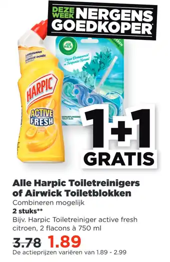 PLUS Harpic 750 ml aanbieding